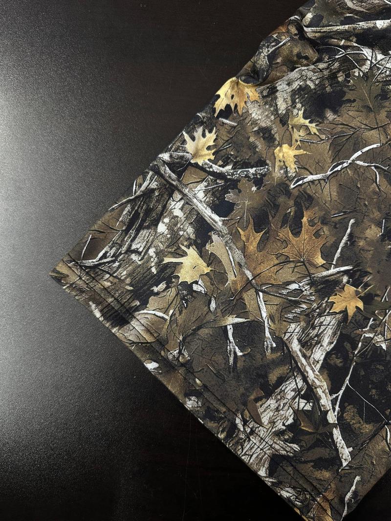 Unisex Camo Print Trousers, Casual Comfy Breathable Straight Leg Trousers for Daily Wear, Fashion Camouflage Print Bottoms for Summer, Pants