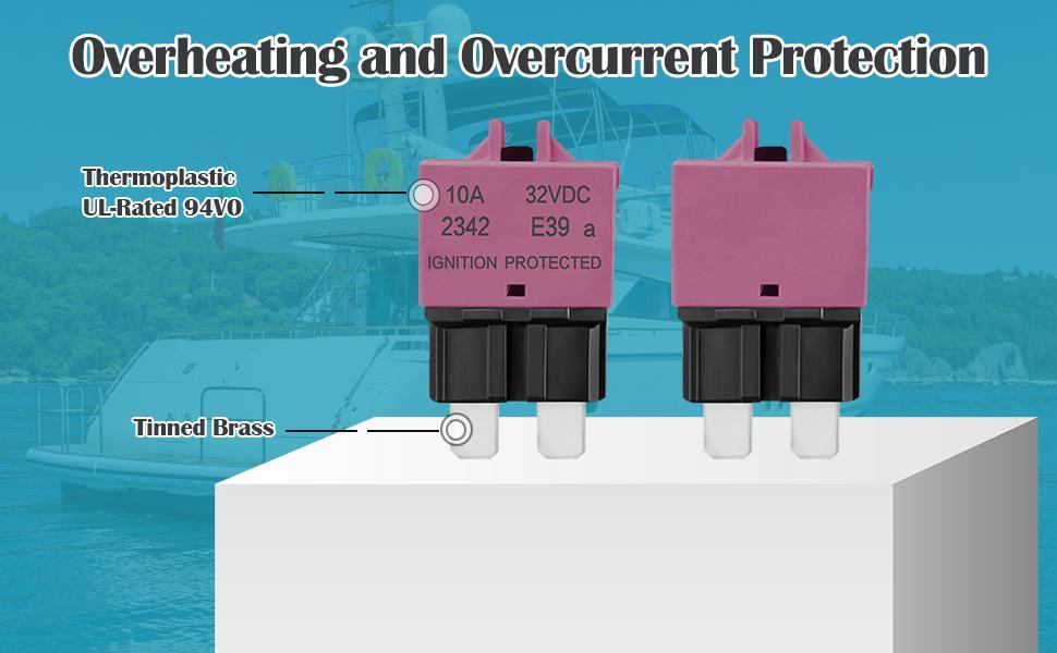 ATM, ATC, ATO Automotive Low-Profile Manual Reset Fuses Suitable For Marine, Truck, RV, SUV, and Motorcycle DC Fuse Kits Automotive Circuit Breaker Fuses Reset Fuses Assortment Kit