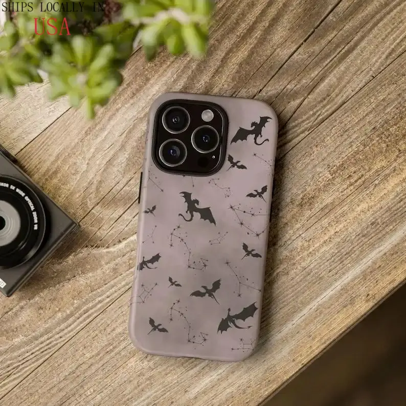 Fourth Wing Inspired Phone Case |   Fourth Wing Dragon Premium Film 2 in 1 Phone Case - Durable, Shock Absorbing and Stylish Protection - Compatible with iPhone 16, 15, 14, 13, 12, 11, Plus, Pro, Pro Max, Perfect birthday gift for friends.