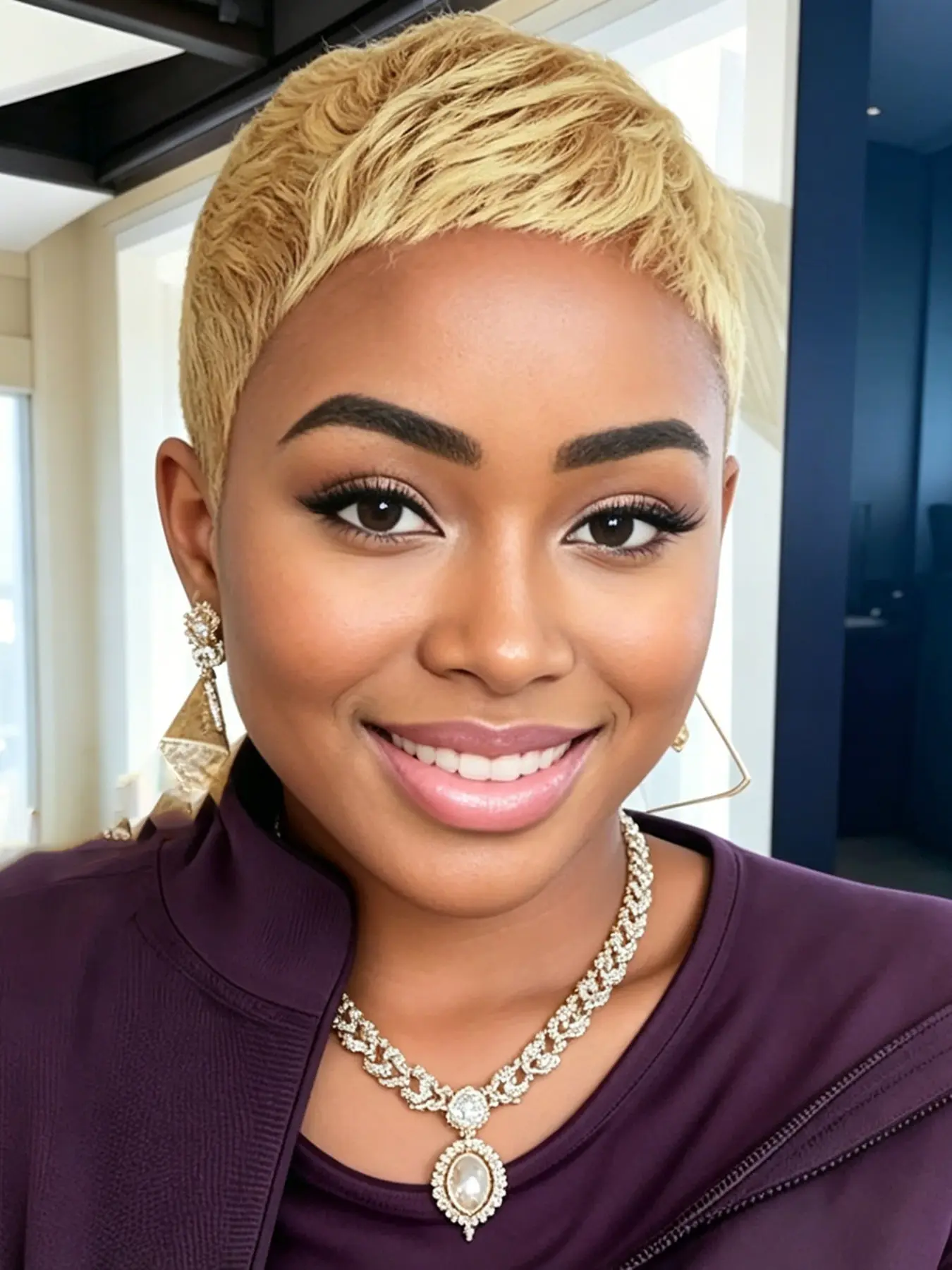 Pixie Cut Human Hair Wigs 27# Colored, Machine Made Wigs for Women, Daily Use, Stylish and Convenient Hairstyles, Real Hair Wigs