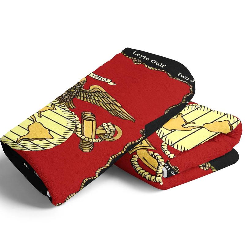 U.S. Marine Corps Emblem Pattern Blanket, 1 Count Soft Warm Throw Blanket with Storage Bag, Air Conditioning Room Blanket, Comfortable Nap Blanket for Home & Office