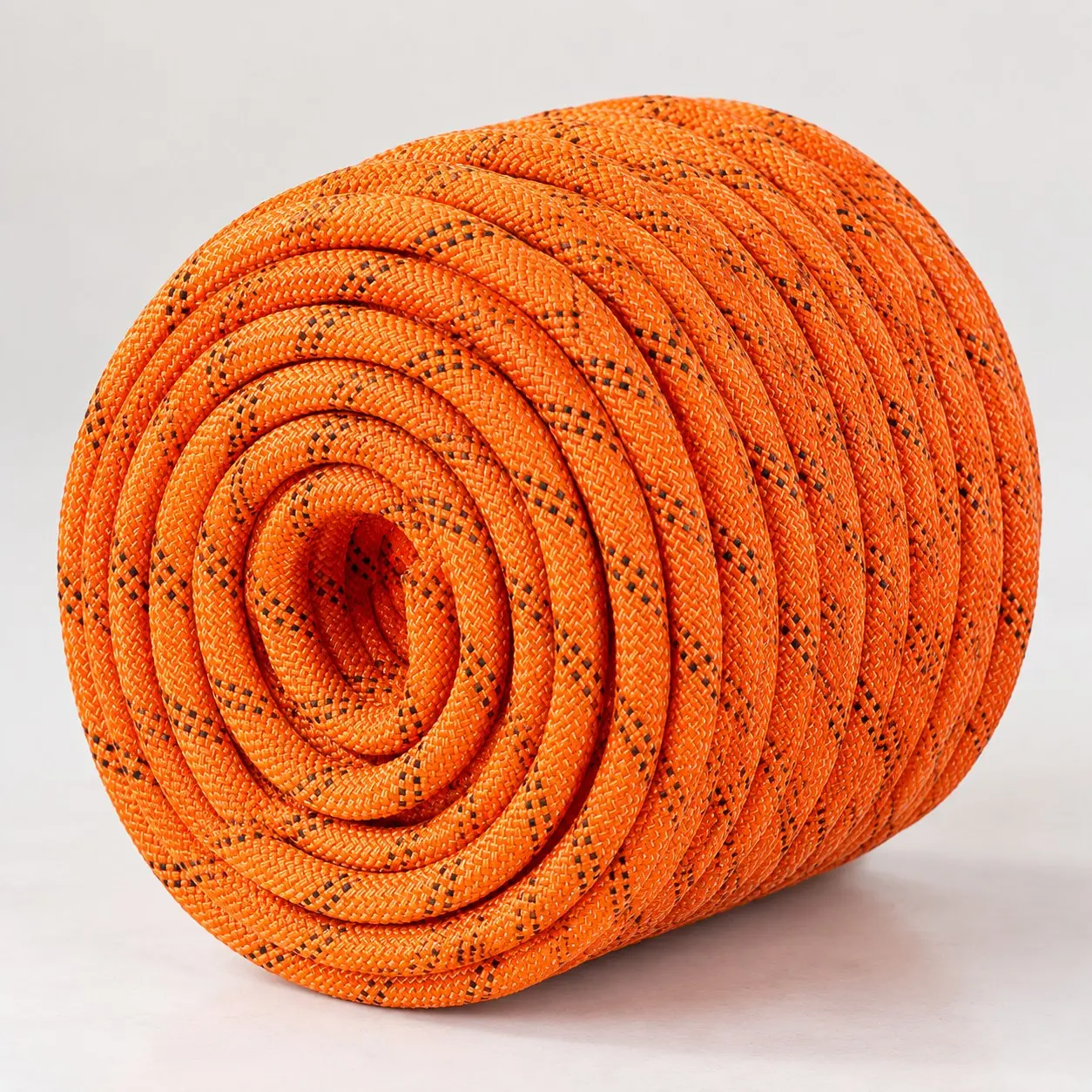 Double Braided Polyester Rope, 1/2 in x 120 ft, 48 Strands, 8000 LBS Breaking Strength Outdoor Climbing Rope, Arborist Rigging Rope for Rock Hiking Camping Swing Rappelling Rescue, Orange/BlackGift