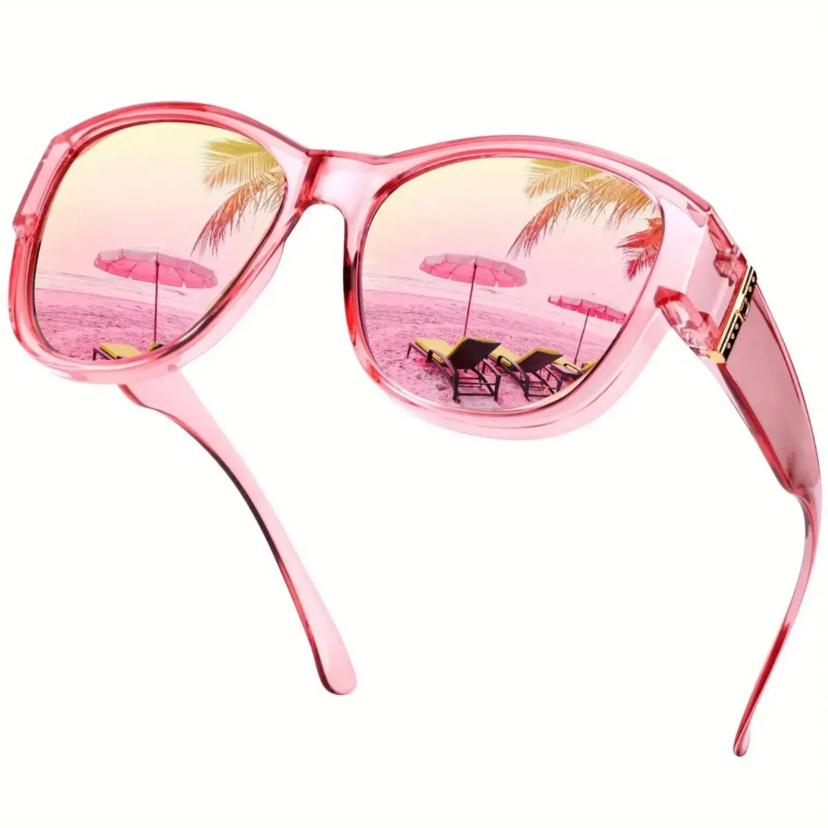 Women's Polarized Fit-Over Sunglasses, UV400 Protection, Lightweight TR90 Frame, Anti-Glare Shades for Prescription Glasses Wearers, Ideal for Driving & Outdoor Activities, Sunglasses For Women, Polarized Glasses summerwins