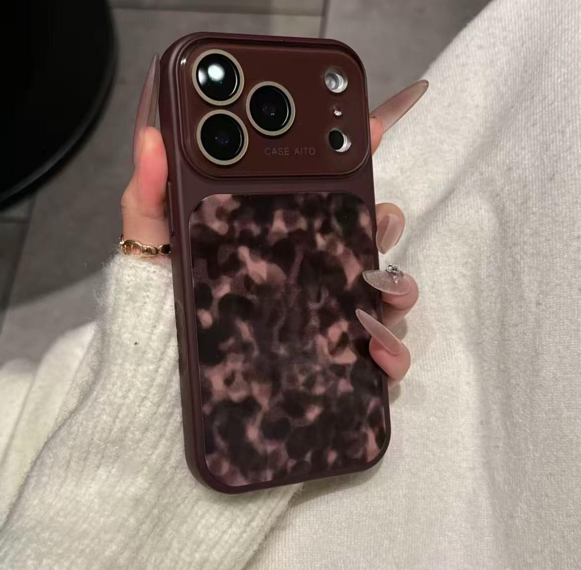 New High-Value Instant Leopard Print Full-Coverage Phone Case for iP17promax/16/15/14/13 - Stylish TPU Protection & Precision Fit