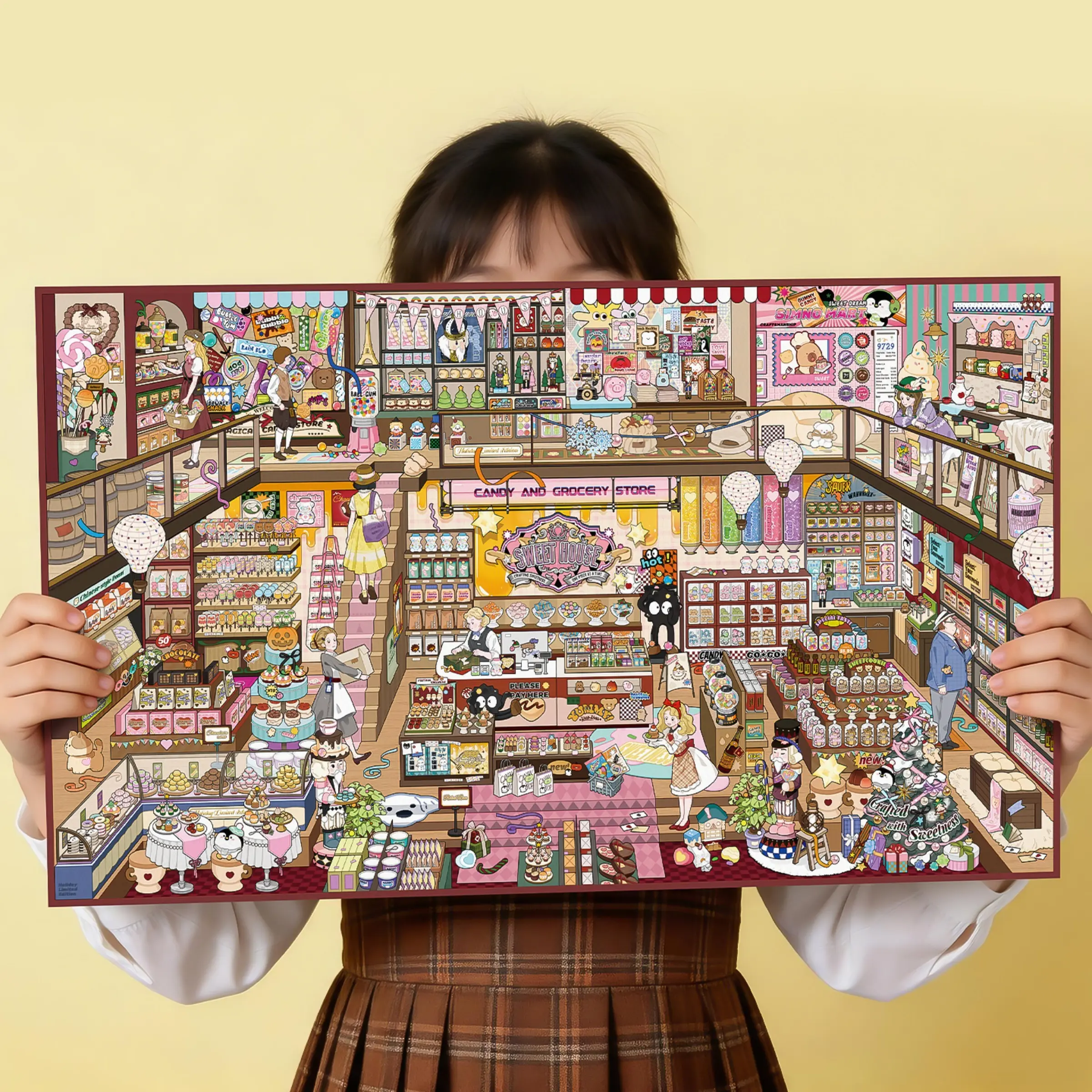 Extra-Large DIY Scenery Sticker Gift Set, featuring over 1,000 elements and 10 sheets of PET stickers—creative, stress-relieving craft stickers perfect for artistic projects