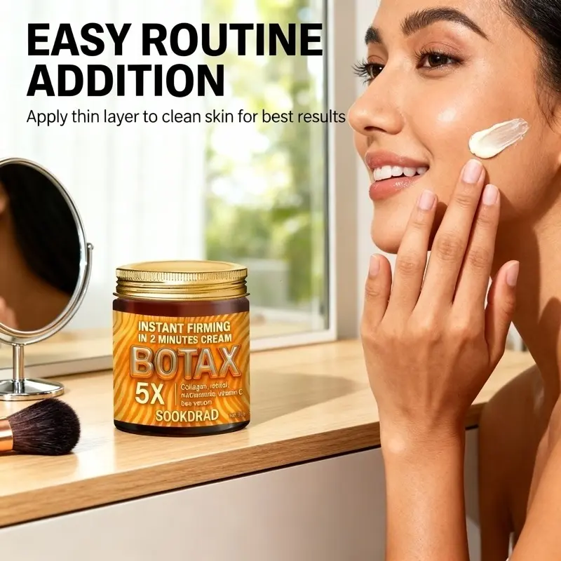 2-Minute Instant Firming Cream, Contains Collagen & Bee Venom, Lightweight Non-Greasy, Face & Neck, 80g, Suitable for Oily Skin, Summer Skincare Essential