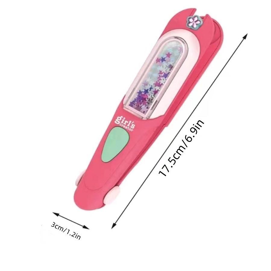 Hair Gem Stamper Kit with Reusable Shiny Rhinestones, Heatless Hair Styling Tool for Girls