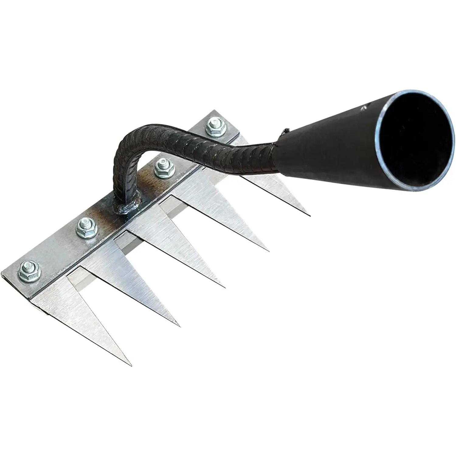Ironrake The Heavy- Iron Weeding Rake,1pc Iron Rake with 5 Metal Tines