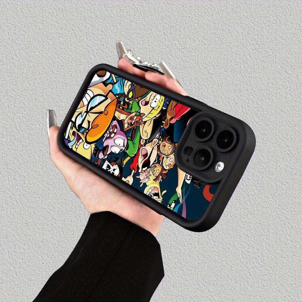 [1pcs Cartoon Character Mobile Phone Case]Cartoon character pattern UV printing matte mobile phone case, 360-degree all-round protection, suitable for Iphone11 12 13 14 15Pro longest X/XS7 8Plus SE Mini and Samsung Galaxy S25 S24 S23 S22 Protective Cover