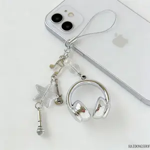 Minimal Ins Viral Handmade Wind Chime Beaded Phone Chain, Cute Multi-Use Hanging Charm For Cell Phones Handbags & Cameras, Dainty Simple Decor Accessory For Girls Daily Casual Styling