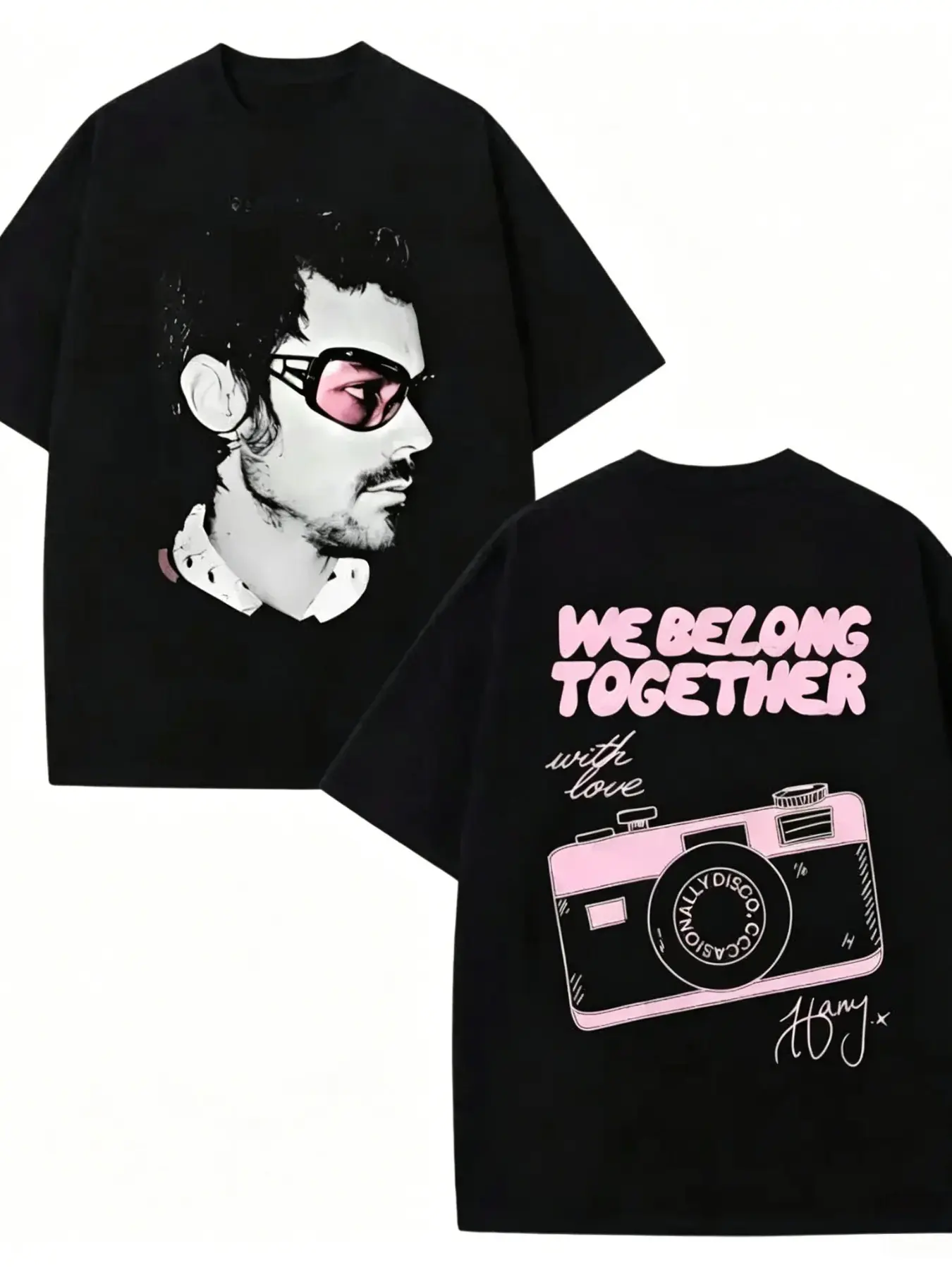 Harry Styles 2026 Man T-Shirt, We Belong Together Concert Tee, Retro Pop Music Pattern Shirt, Unisex Streetwear Set, All Seasons Casual, Menswear