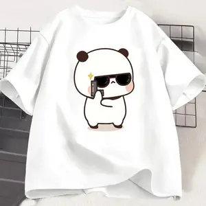 Bubu Dudu Couple T-shirt Panda Is A Spy Love Event  Cute T-shirt  Men Gift Valentine's Day Graphic T Shirts Women Clothing