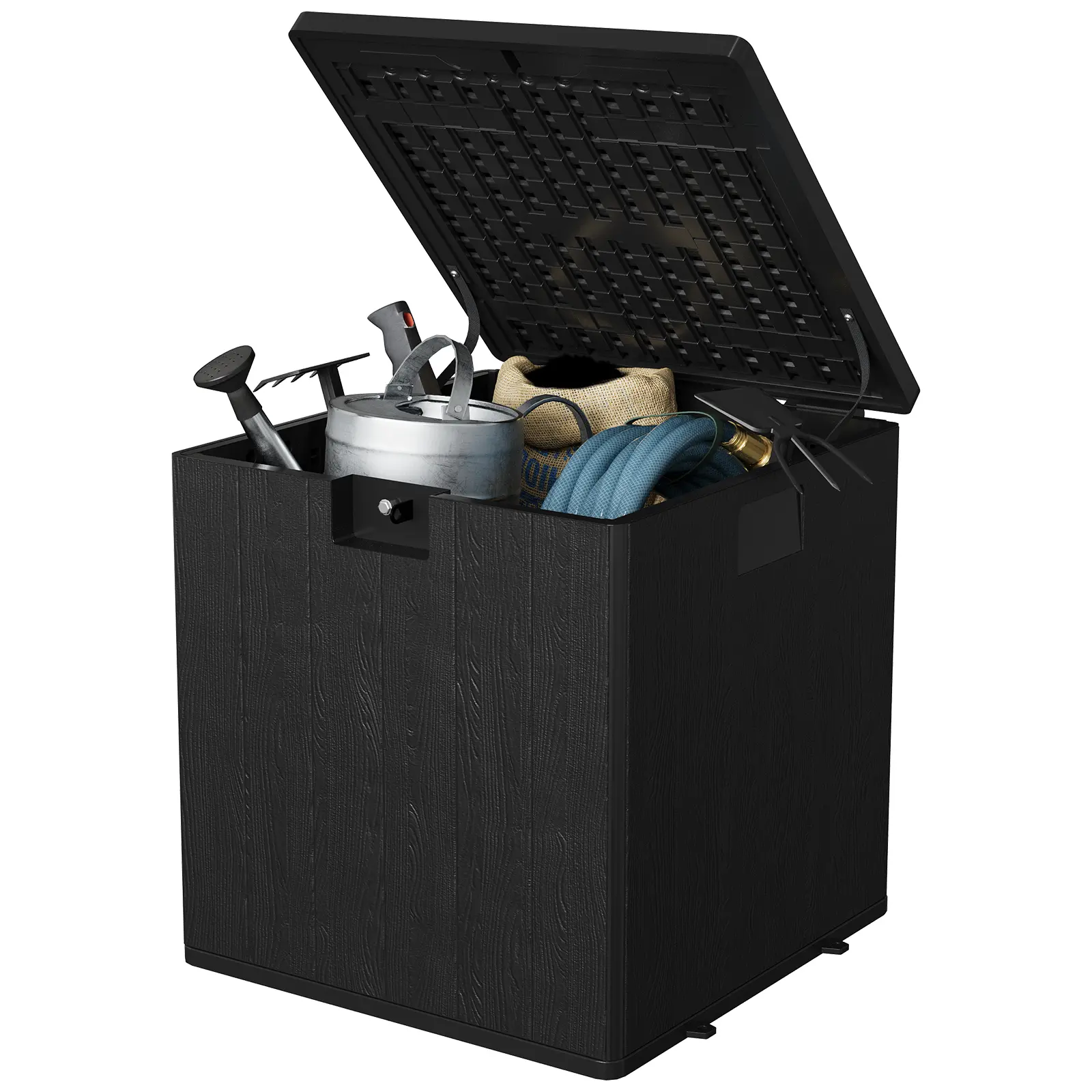 28 Gallon Resin Outdoor Storage Box Waterproof Deck Bin for Patio Garden Pool Fast Assembly