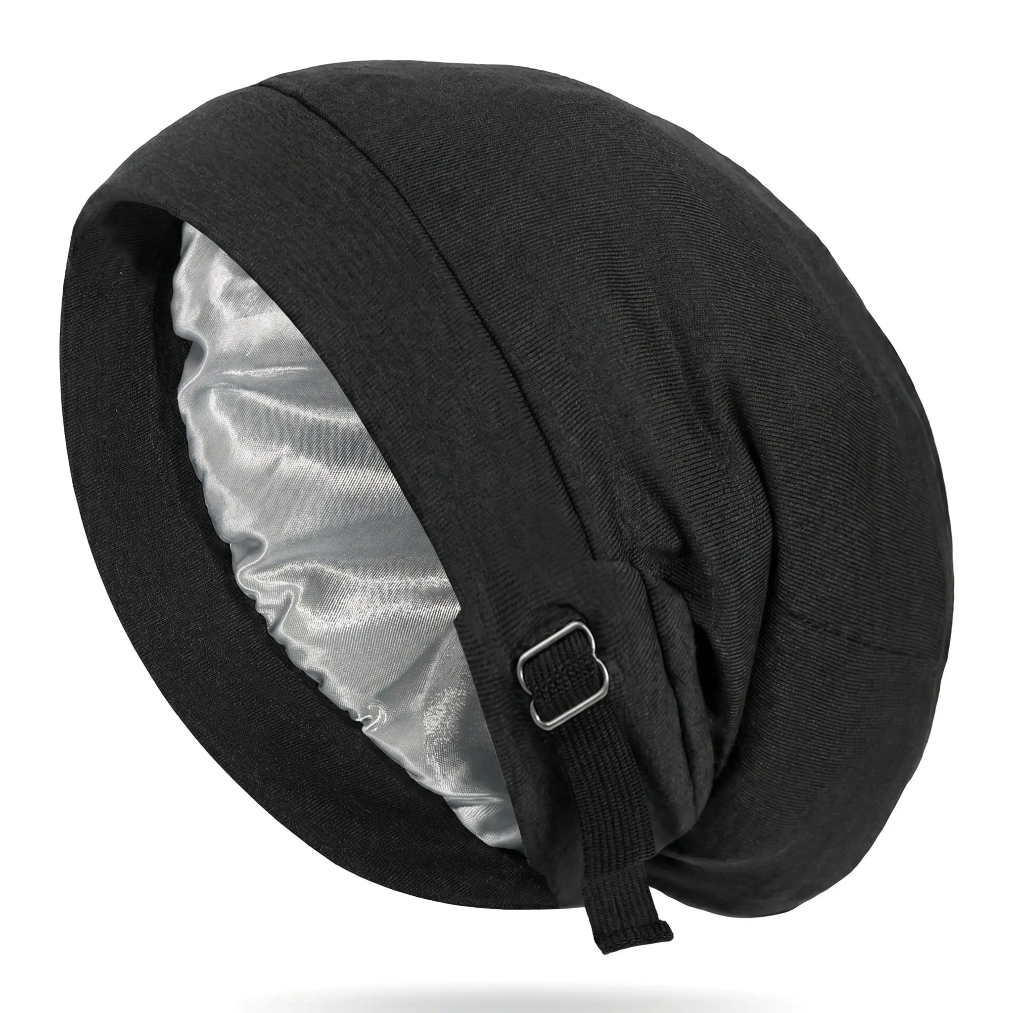 Unisex Polyester Cozy Double Layer Beanie - Adjustable, Stretchy, Warm, Windproof, Insect Repellent, Breathable Sleep Cap for Chemo, Beach, Ceremony, Casual
