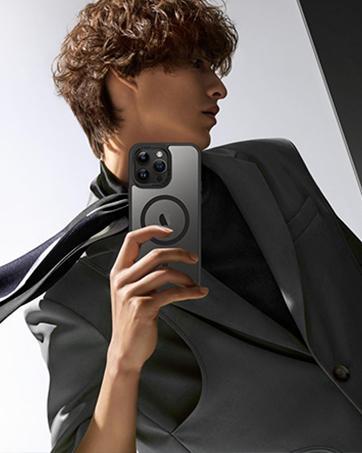 Magnetic for Samsung Galaxy S24 Plus Case [Compatible with Magsafe] Translucent Matte Slim Thin Shockproof Anti-Yellow Women Men Protective Phone Cases Cover for Samsung S24 Plus 6.7", Black