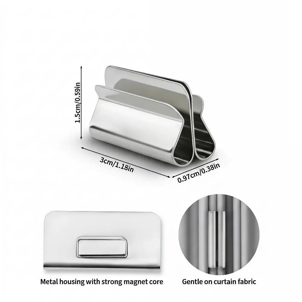 Magnetic Curtain Clips, 10 Pairs of Modern Solid Buttons for Drapes, Strong Damage-Free Magnet Closure for Light Blocking in Bedroom & Office, Strong Magnet, Damage-Free Clip, Super Strong Magnet, No-Pin Damage-Free Closure