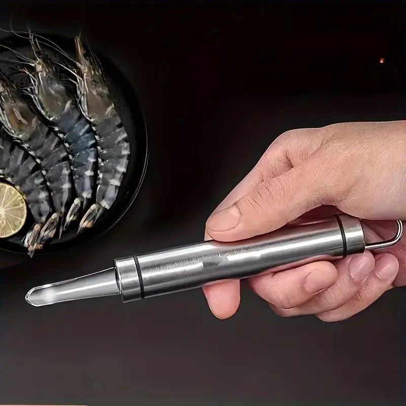 Stainless Steel Shrimp Peeler Tool Set, Ergonomic Handle Seafood Deveiner, Kitchen Gadget for Easy Shell Removal, 2 Pieces