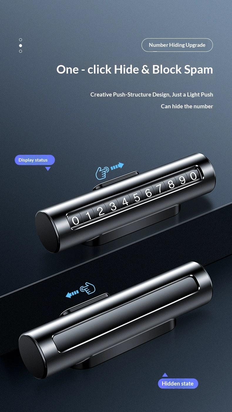 Creative car accessories temporary parking sign, car number plate, hidden parking license plate