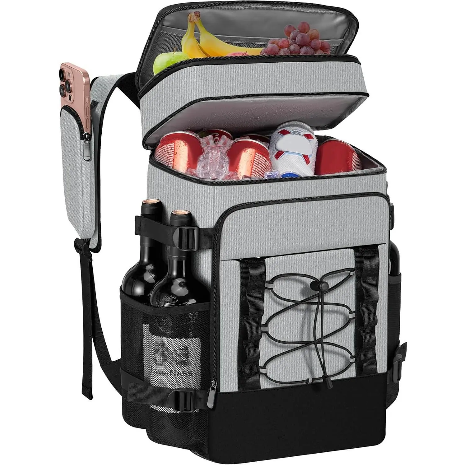 Cooler Backpack - 40 Cans Insulated Backpack Cooler for Men Women | Portable 2 Leak Proof Compartments Coolers Bag for Beach Travel Picnic Lunch Hiking BBQ Camping