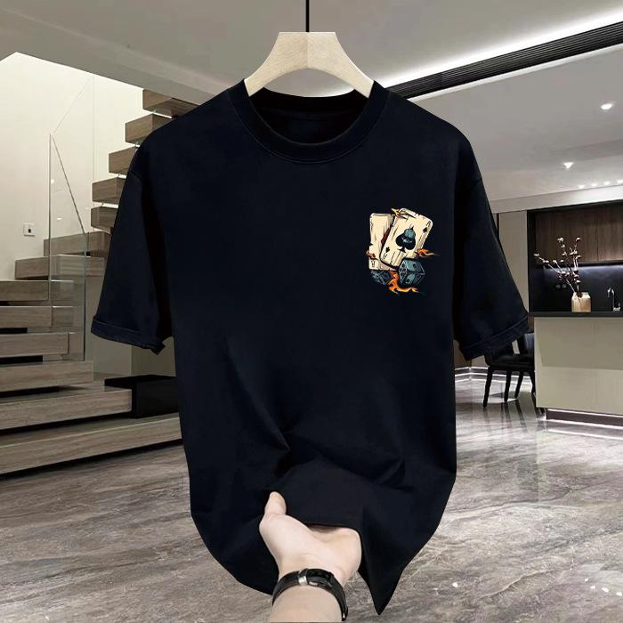 Premium Heavyweight Cotton Men's Short-Sleeve T-Shirt - 2026 New Summer Bestseller: Trendy, Casual Crew Neck Tee