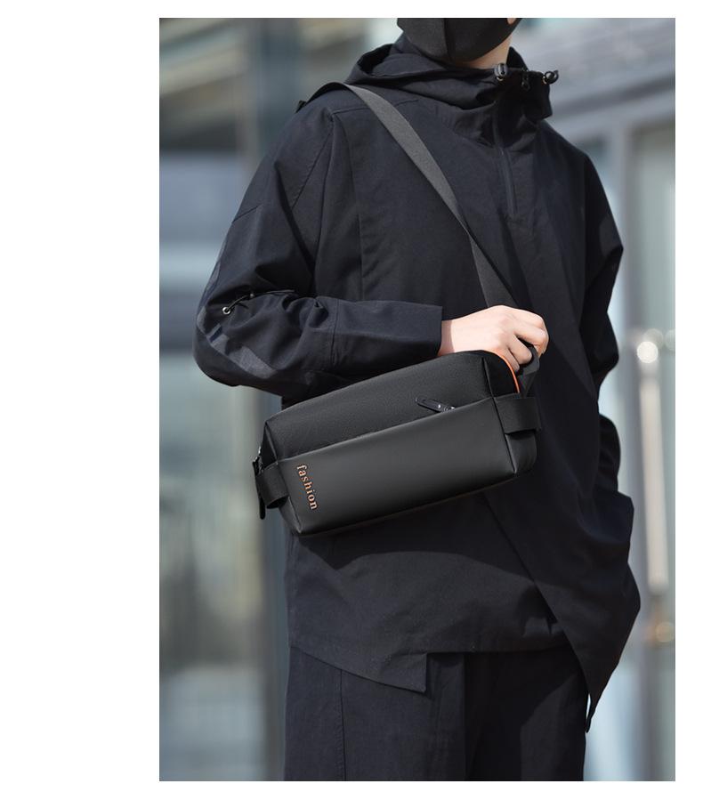 2026 New Trendy Cool Men's Bag, Crossbody Motorcycle Bag, Street Style Sports Car Crossbody Men's Bag, Waterproof Leather Chest Bag for Men