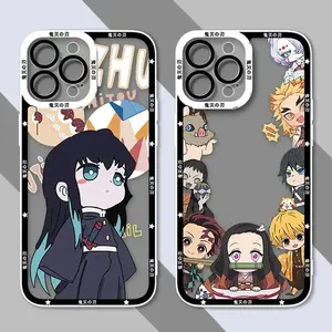 Lovely Demon Slayer Case For iPhone 17 Air 16 15 14 13 12 11 Pro Max Plus Soft Silicone Back Cover Funda