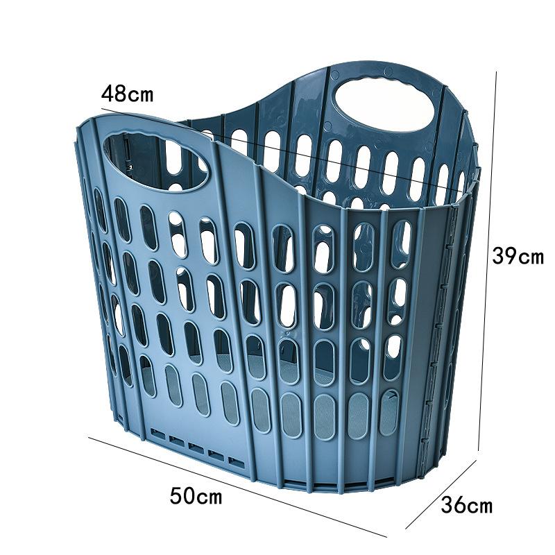 Foldable Laundry Basket Multifunctional Bathroom Storage Hamper Wall Mountable & Handheld for Home Dirty Clothes Organizer