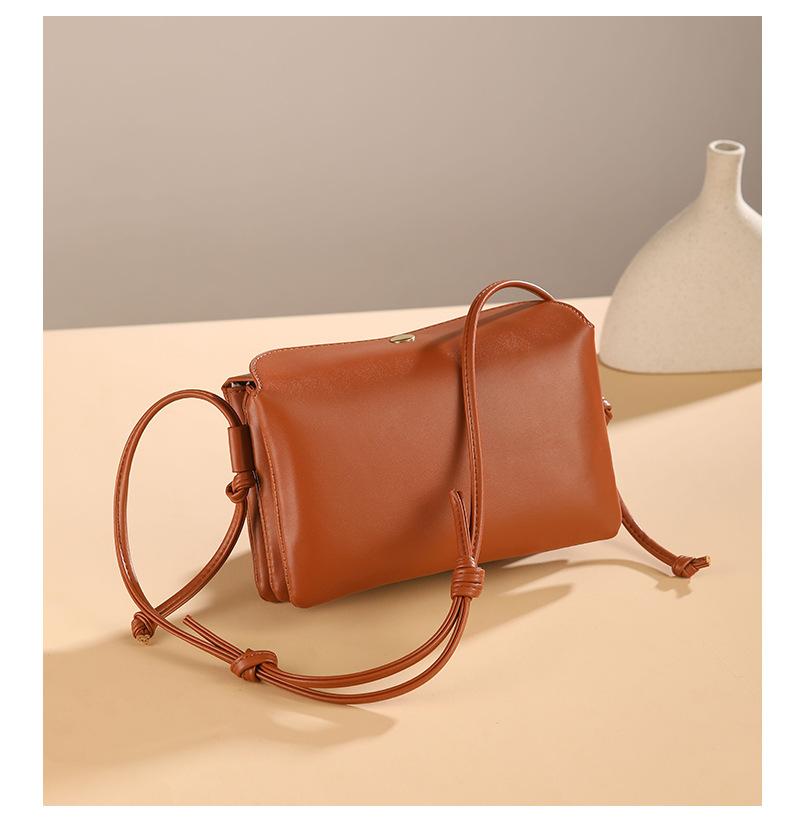 2026 New Crossbody Small Square Bag Niche Simple Double-layer Genuine Leather Small Bag Women's Bag Minimalist Style Commuter Shoulder Bag 2026 New Crossbody Small Square Bag Niche Simple Double-layer Genuine Leather Small Bag Women's Bag Minimalist Style Commuter Shoulder Bag