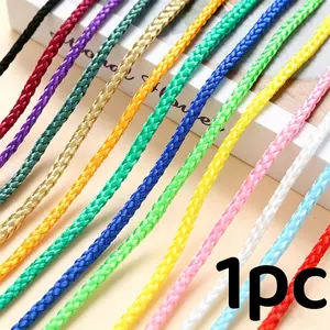 4mm Braided Polyester Rope, Colorful Gift Bag Handle, Packaging Decorative Cord, DIY Craft Rope, Hat Tie, Waist Drawstring, Clothing Accessory