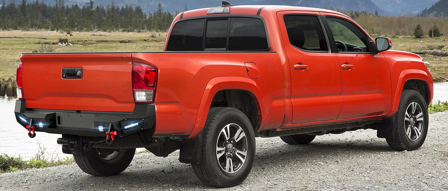 for Full Width Tacoma Truck Stuff Rear Bumper Compatible with 2016-2023 Toyota Tacoma 3rd Gen | Yzona