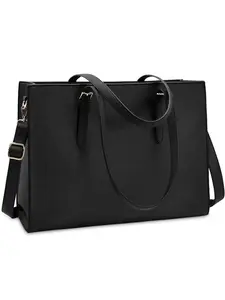 Women's Waterproof Leather Laptop Bag, 15.6 Inch Messenger Bag, Commuter Bag, Business Office Briefcase, Large Capacity Shoulder Bag, Professional Work Bag