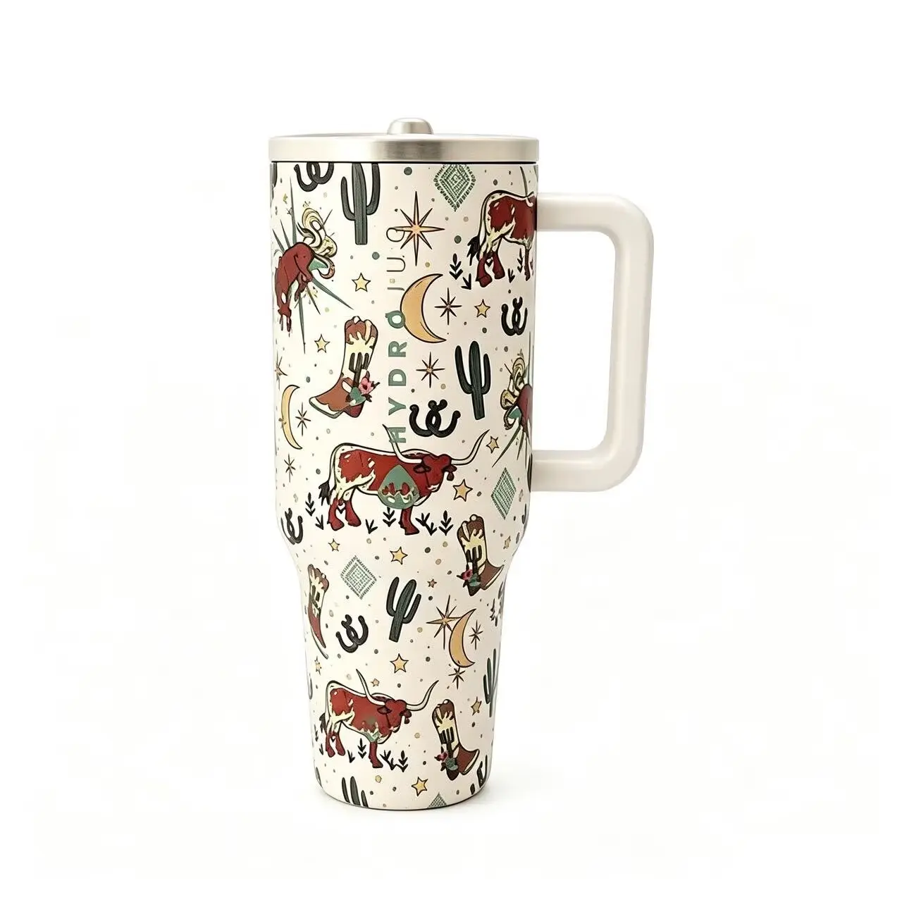 40oz Tumbler with Handle and Straw, Insulated Stainless Steel Travel Mug, Keeps Drinks Cold, Great Value Cup for Office Commute