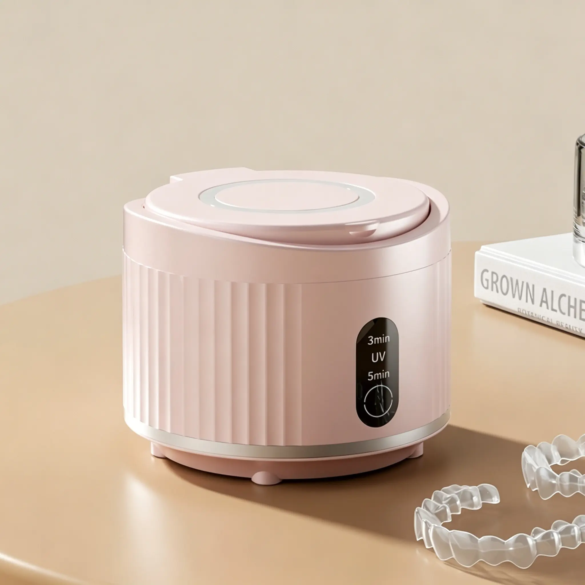 45kHz Ultrasonic Teeth Cleaner - Professional Wear Retainer & Denture Care Machine for Braces, Aligners, Mouth Guards, Jewelry, Rings, Oral Care Cleansing Dental Scaler