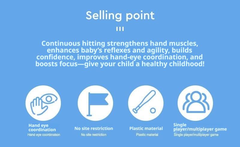 Fun Launcher Baseball Toy for Kids – Pop-Up Pitching Machine with Bat & 3 Balls – Outdoor Sports Game, Gift for Boys & Girls Ages 3-8,Children's foot-operated catapult baseball training machine, automatic baseball launcher for indoor and outdoor sports