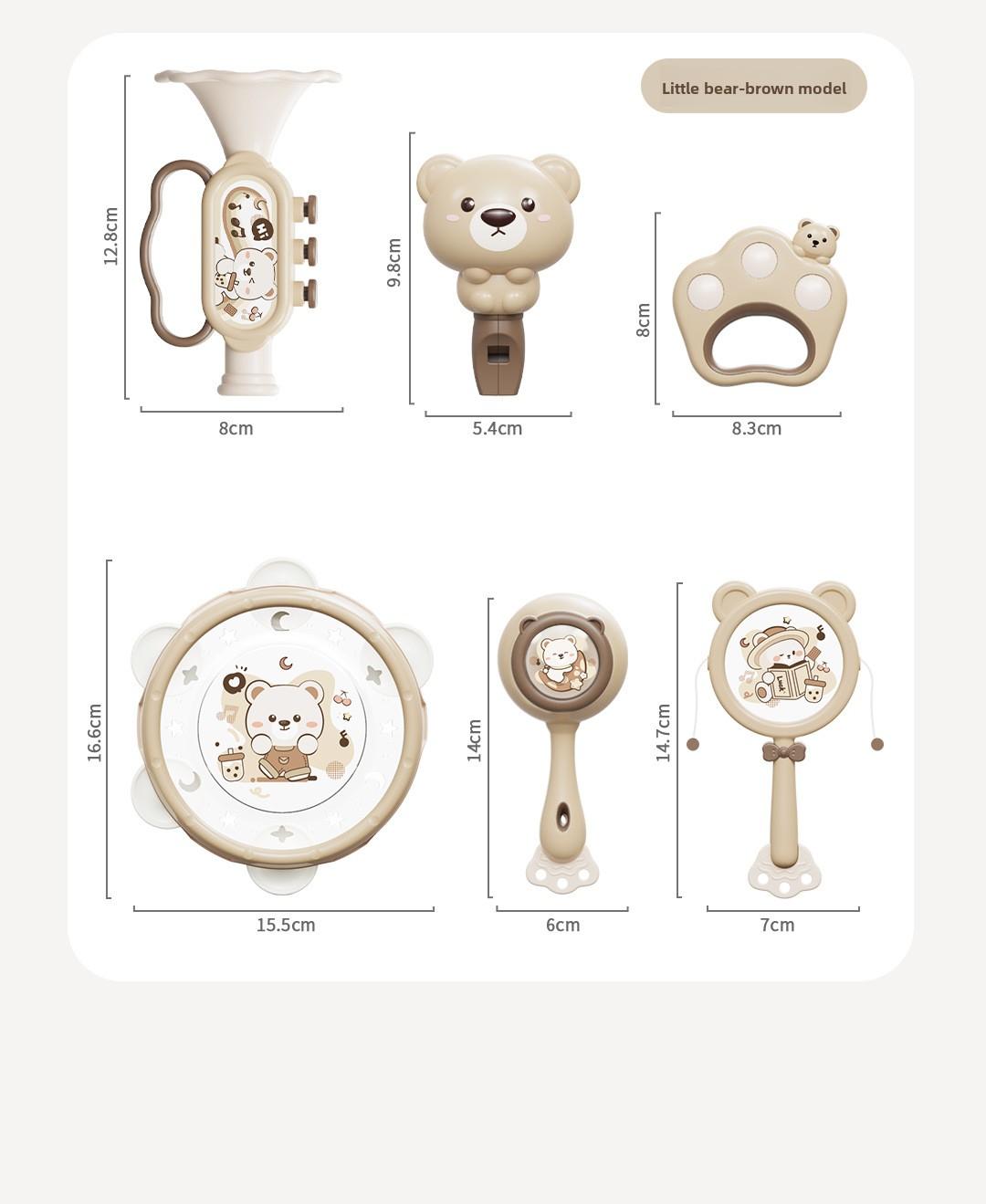 Children's Toys Music Drum Percussion Instrument Baby Tambourine Early Childhood Education Enlightenment Infant 0-3 Years Old 1 Handbell