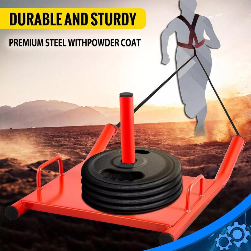 Power Speed Sled Push/Pull Weight Sled Crossfit Football Training HD w/Harness Home Gym Equipment Adjustable Power Speed Sled Push/Pull Weight Sled Crossfit Football Training HD w/Harness Home Gym Equipment Adjustable