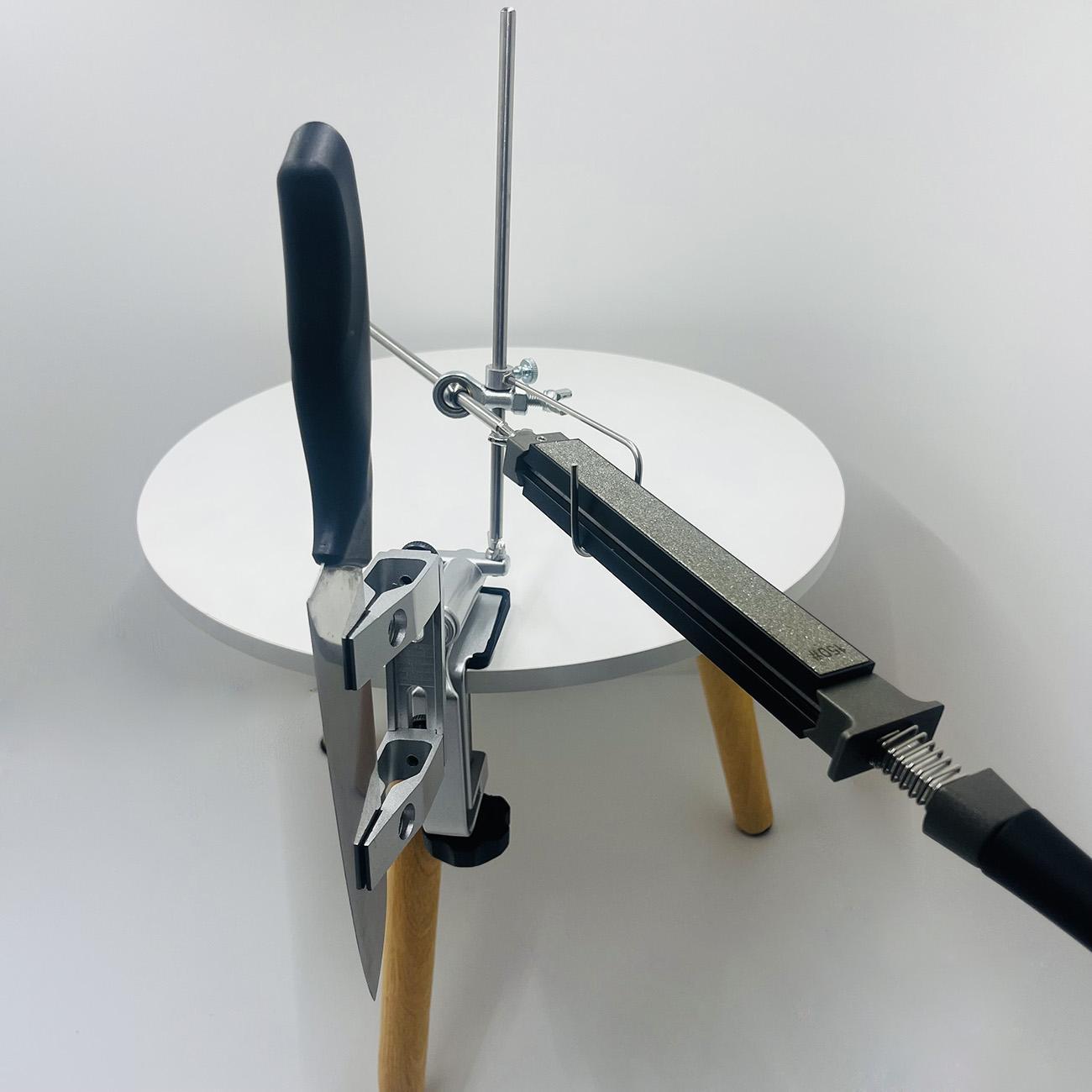 Professional Kitchen Knife Sharpening System with Multiple Stainless Sharpening Stones, Fixed Angle Design for Precision Grinding and Polishing, 360° Rotating Flip