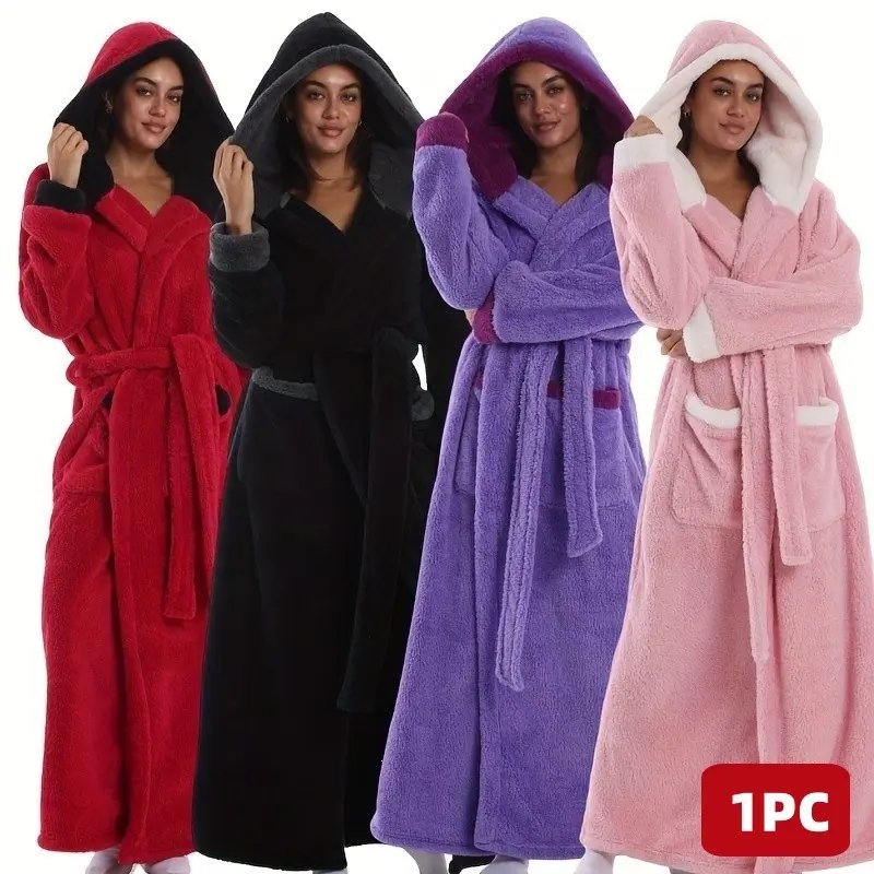 1pc Fall Winter New Lazy Blanket, TV Blanket, Outdoor Cold Protection, Hooded Home Wear, Thick Soft Comfortable Fabric, Christmas Gift