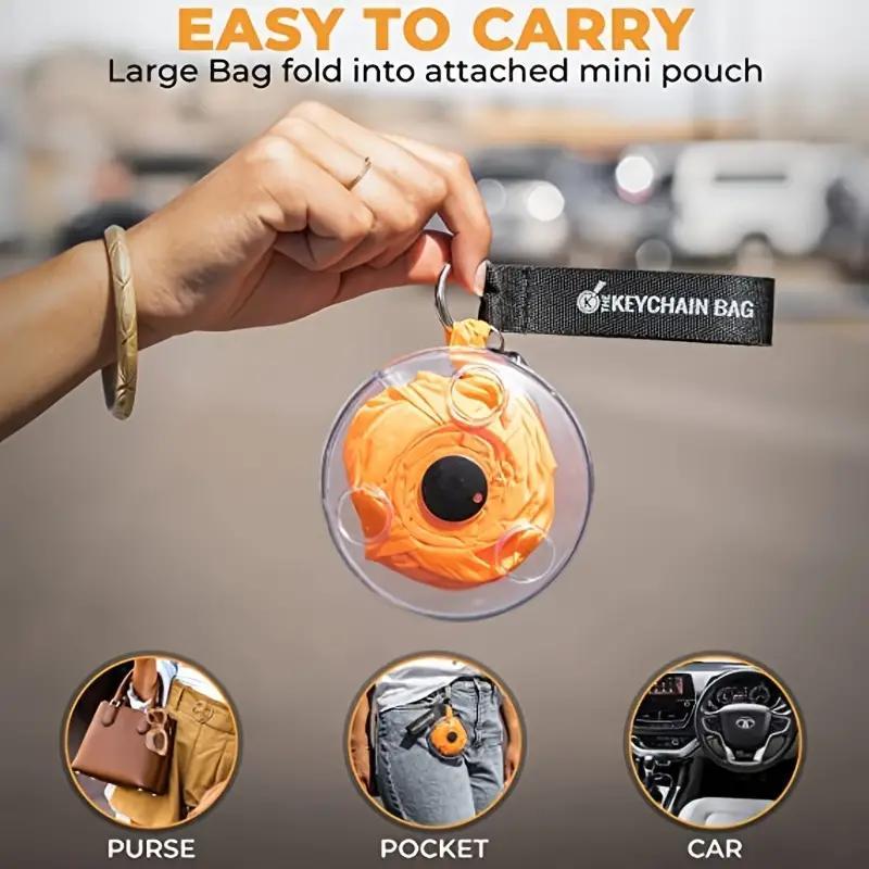 Portable Large Capacity Lightweight Shopping Bag, 1 Count Foldable Reusable Shopping Bag with Storage Box & Lock, Space Saving Design Bag for Travel Outdoor Office School Picnic