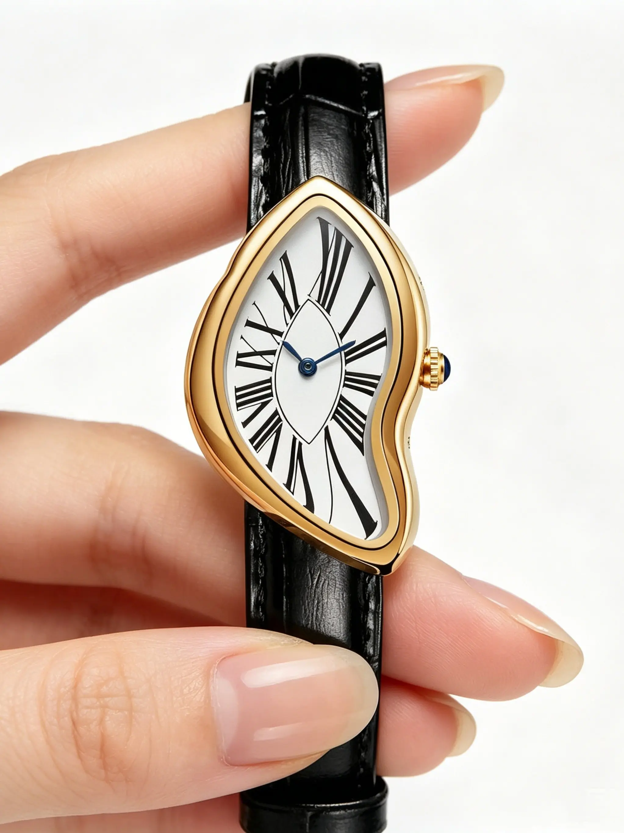 Creative Irregular Shape Watch, Fashionable Wristwatch, Vintage Y2K Design with Quartz Movement, Alloy Case and Mineral Glass, Unique Fashion Accessory, Fashion Wristwatches