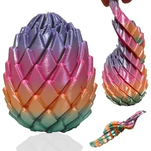 3D Printed Spiral Dragon Egg Fidget Toy, Stress Relief Desk Toy, Classroom Prize, Party Favors (Rainbow)fidget toys