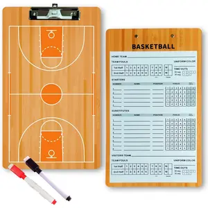 Dry Erase Double-Sided Basketball Clipboard for Coaches