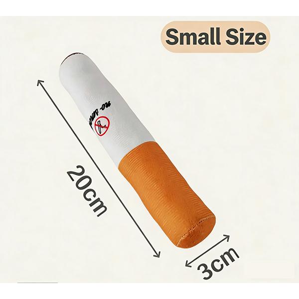 Cigarette Shaped Dog Chew Toy with Squeaker - Indestructible Plush Puppy Teething Toy for Medium Breed, Funny Interactive Pet Toy 2. Durable Plush Dog Squeaky Toy | Novelty Cigarette Design for Puppy Teething & Stress Relief | Perfect for Dog Enrichment,