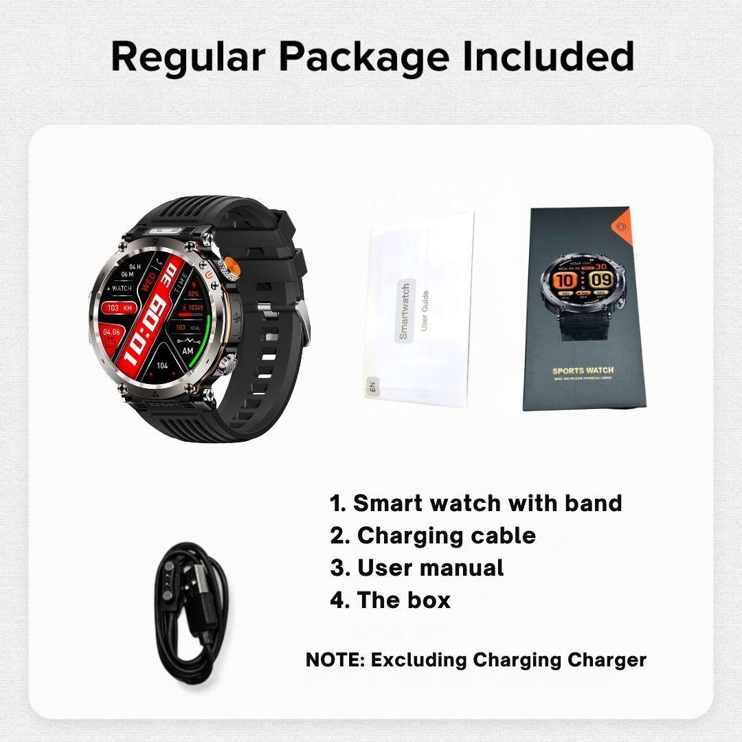 Men's Smart Watch, Fashion Digital Watch with Call Function, IP68 Waterproof Sports Watch with LED Flashlight for Women & Men
