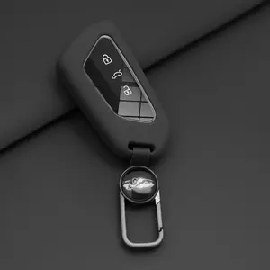 New Silicone Car Smart Key Case Cover Shell Fob, Compatible with Vw Golf 8 2020, Skoda Octavia A8 2021, Seat Leon Mk4, Bag Accessories