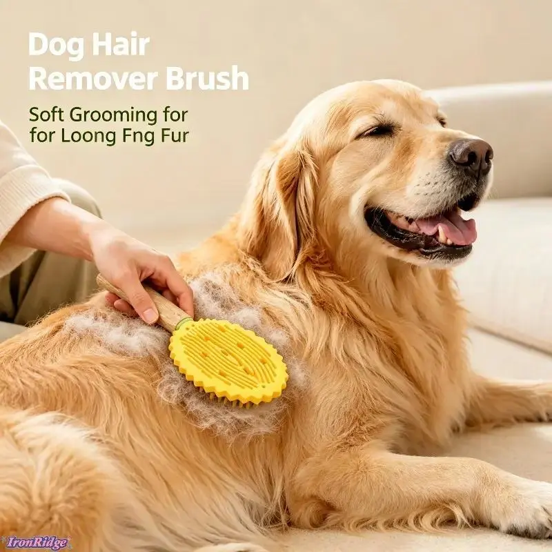 Durian‑Shaped Pet Grooming Brush, Cat Deshedding Comb, Multifunctional Pet Hair Remover Massage Brush, Effective Floating Fur Remover for Cats Dogs, Pet Grooming Tool for Home Daily Pet Care & Shedding Control