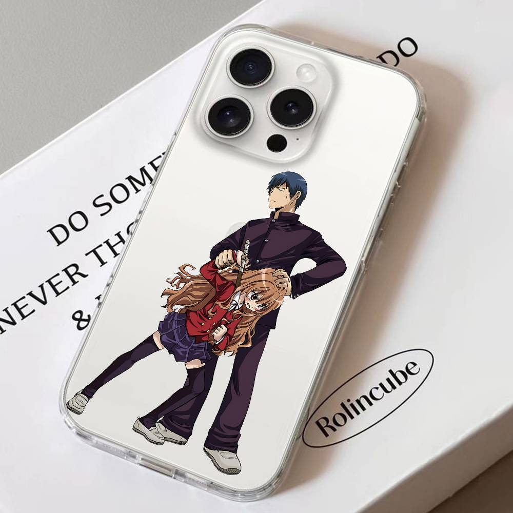 Toradora! Anime Phone Case Transparent For IPhone 17/16/15/11/13/14 Pro Max 7/8 Plus/X/Xr/Xs Max/Se2020/12mini - Clear Cover
