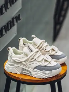 Men's Summer Breathable Mesh Sports Shoes, Outdoor Casual Walking Shoes, Round Toe Low Top Hidden Wedge, Textile Upper Rubber Sole