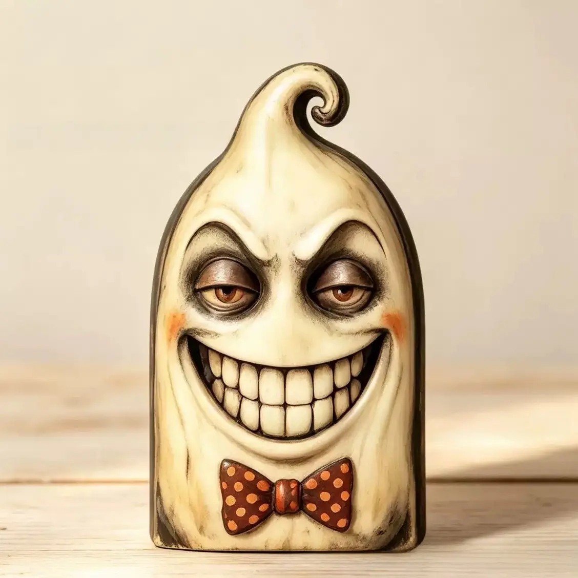 Vintage Distressed Wooden Owl Ornament Halloween Desktop Atmosphere Craft Decor