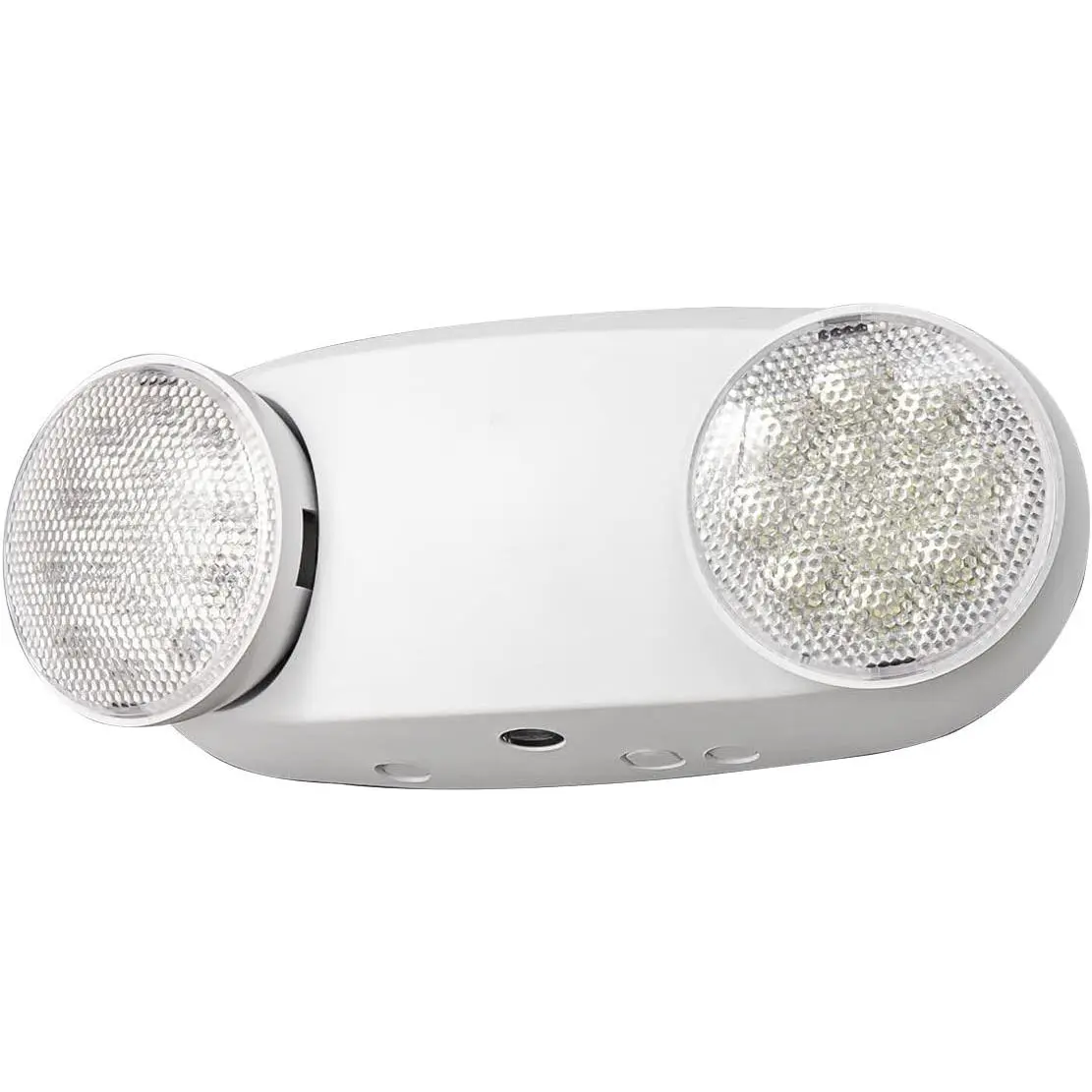 LED Emergency Lights with Battery Backup, Two Head Adjustable Commercial Emergency Lights, UL Listed, AC 120/277V, Hardwired Emergency Exit Light Fixtures for Business - 1 Pack(White)